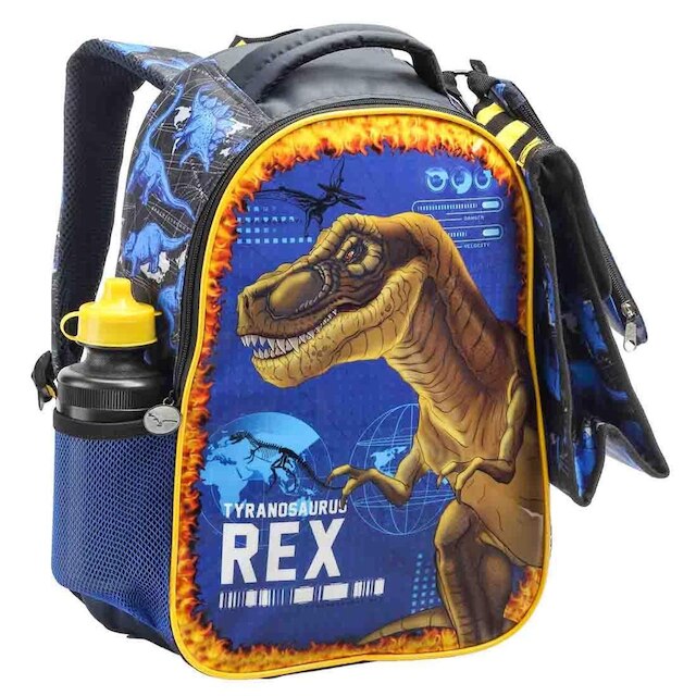 Menor preço em Mochila Infantil Dinossauro com Lancheira e Estojo - Azul