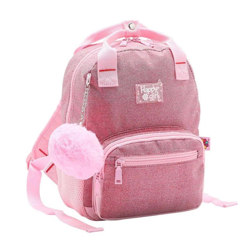 Mochila Infantil Escolar Brilho Pompom Leve Chenson
