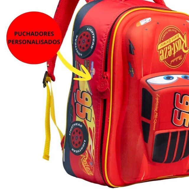 Mochila Infantil Escolar Carros Relâmpago Mcqueen 3D 14912