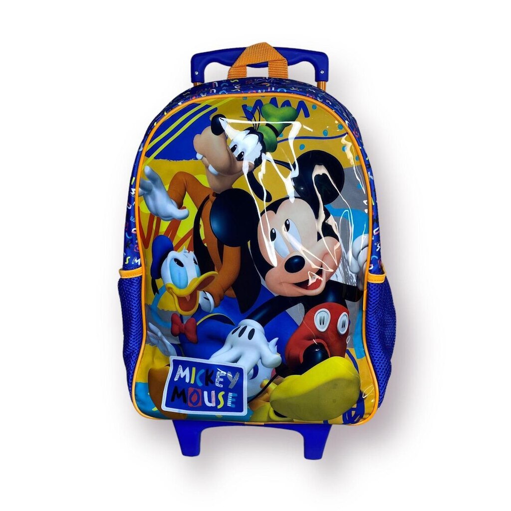 Mochila Infantil Escolar Rodinhas Mickey Mouse 11591