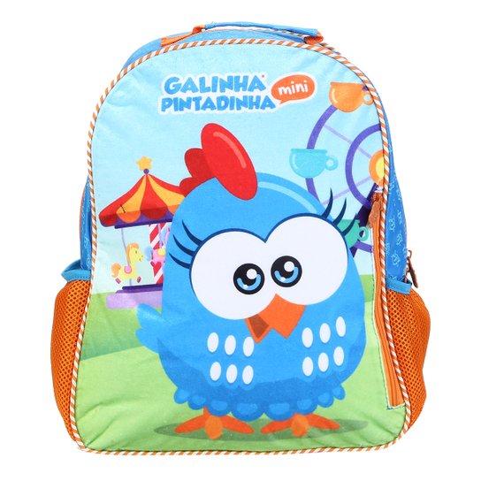 Mochila Infantil Escolar Xeryus Galinha Pintadinha - Azul Menor preço em Mochila Infantil Escolar Xeryus Galinha Pintadinha - Azul