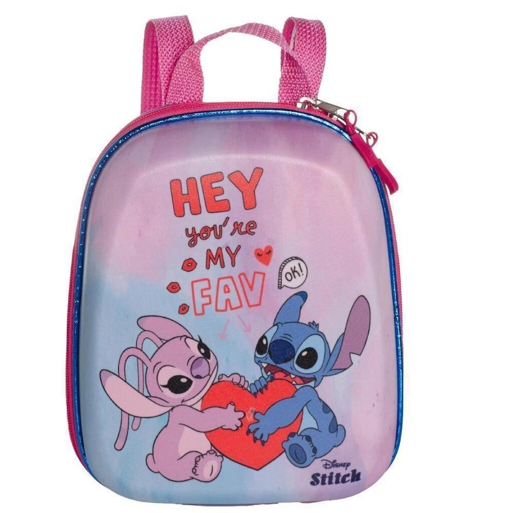 Mochila Infantil MaxToy Escolar Stitch e Angel