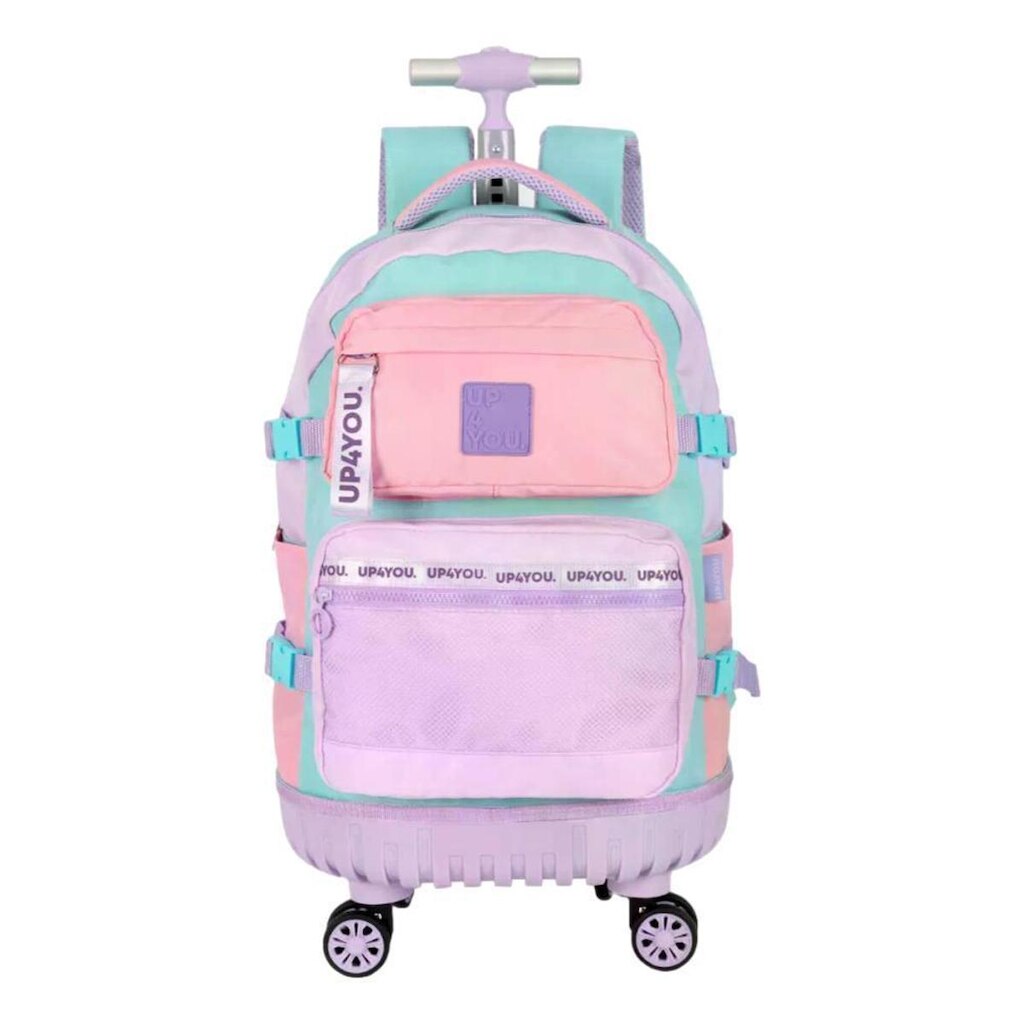 MOCHILA INFANTIL MENINA LUXCEL C/RODAS MC49082UP