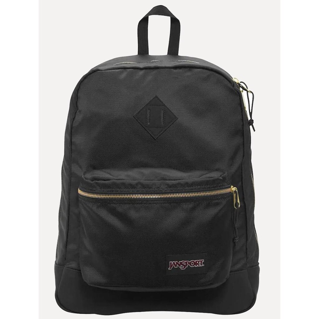 Mochila JanSport Super FX Deep Grey Gold Premium Poly Cinza Escuro