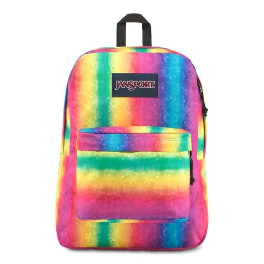 Mochila JanSport SuperBreak - Rosa+Amarelo Menor preço em Mochila JanSport SuperBreak - Rosa+Amarelo
