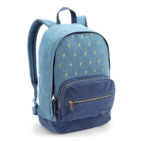 Mochila Jeans Juvenil Casual Trabalho Faculdade Tam G Seanite - Azul Claro Menor preço em Mochila Jeans Juvenil Casual Trabalho Faculdade Tam G Seanite - Azul Claro