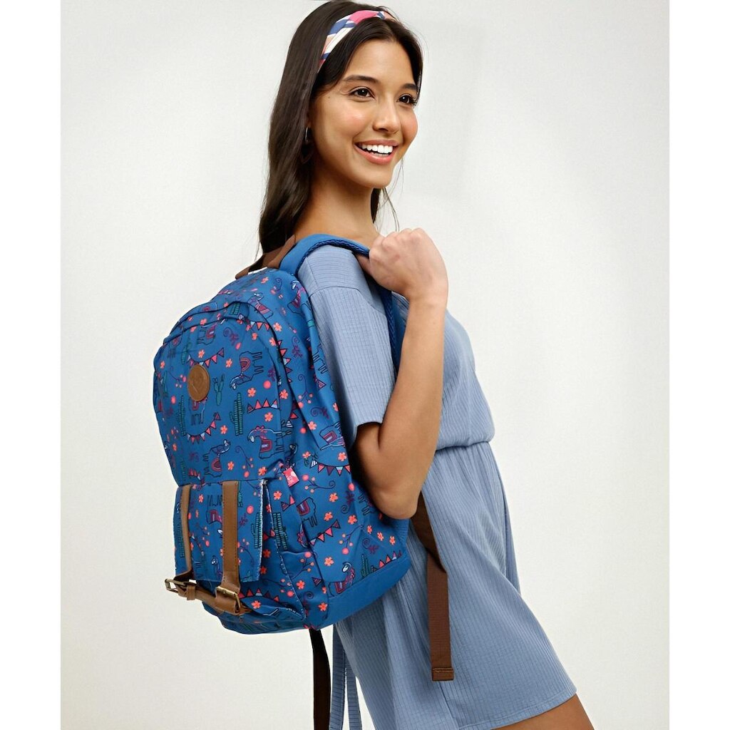 Mochila Juvenil Clio Lhamma e Cactos