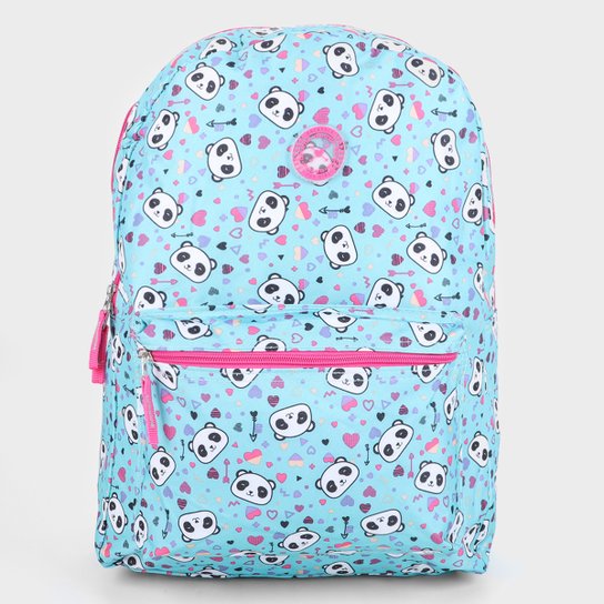 Mochila Juvenil Clio Style Feminina - Azul+Rosa Menor preço em Mochila Juvenil Clio Style Feminina - Azul+Rosa