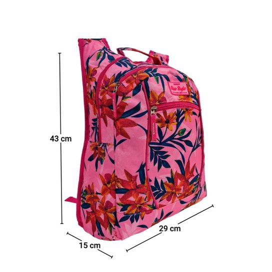 Mochila Juvenil Feminina Clio Style Floral