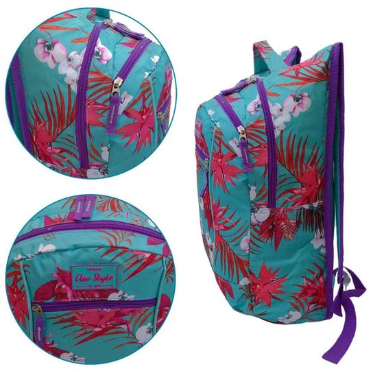 Mochila Juvenil Feminina Clio Style Floral