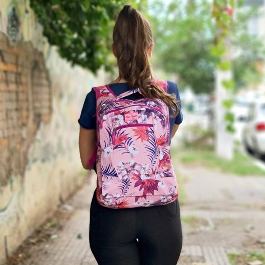 Mochila Juvenil Feminina Clio Style Floral