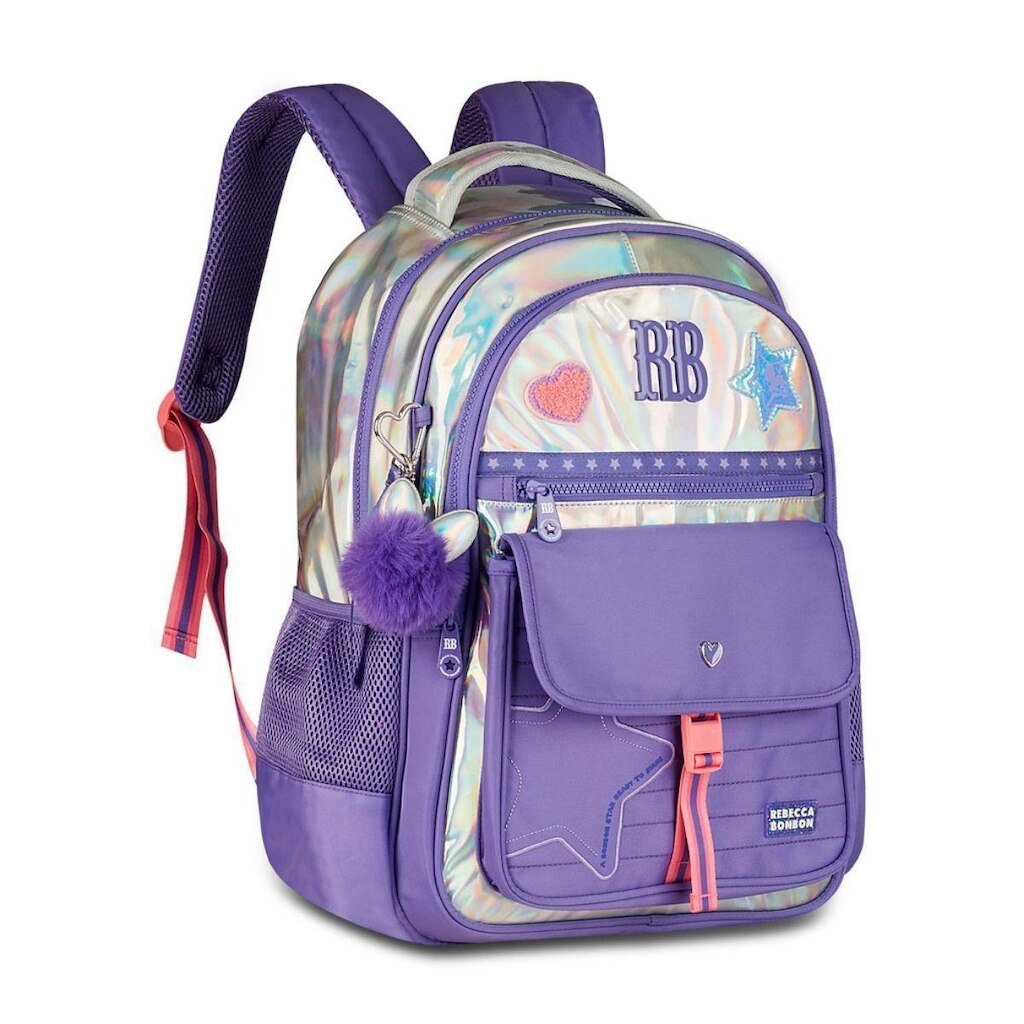 Mochila Juvenil Holográfica Rebecca Bonbon Original