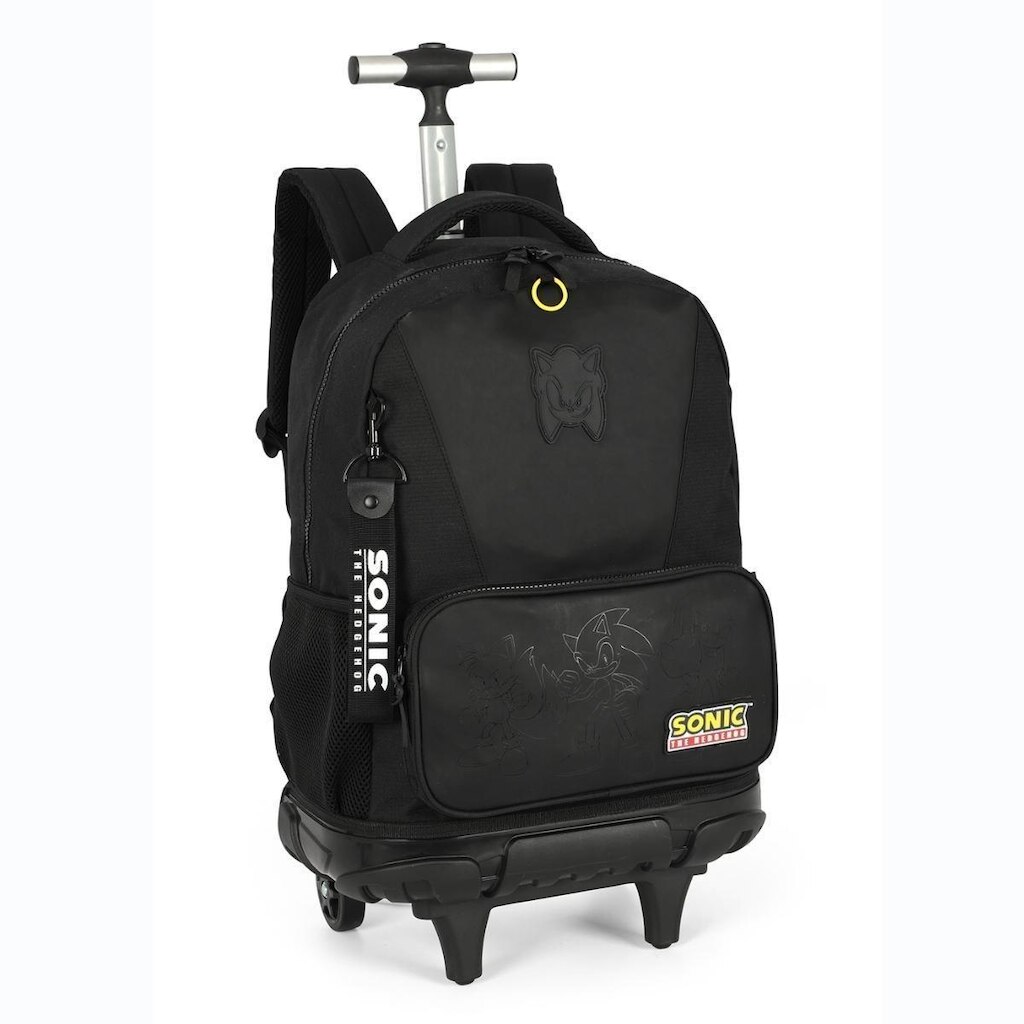 Mochila Juvenil Rodinhas SONIC Preto - Luxcel MC49842SO