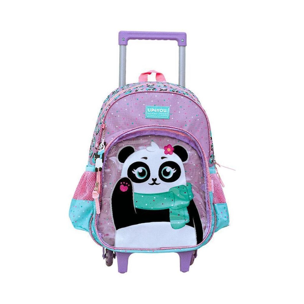 Mochila Luxcel Carrinho Kids Panda Bolso Frontal