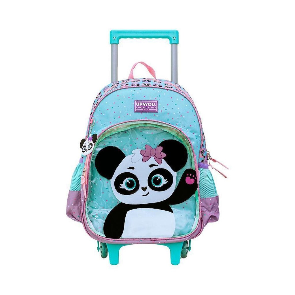 Mochila Luxcel Carrinho Kids Panda Bolso Frontal