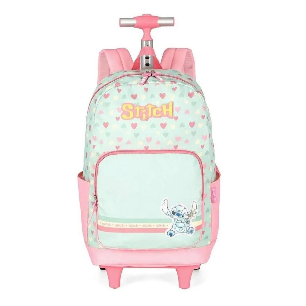 MOCHILA LUXCEL INFANTIL STITCH COM RODAS MC50092SC