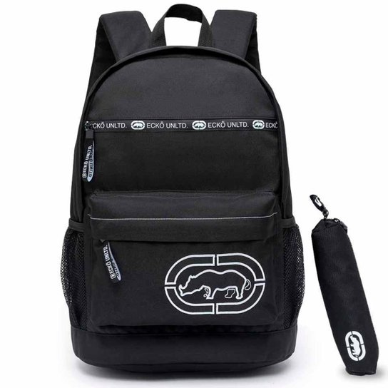 Mochila Masculina Ecko Bolsa Escolar Notebook Faculdade Espaçosa Resistente - Preto+Branco Menor preço em Mochila Masculina Ecko Bolsa Escolar Notebook Faculdade Espaçosa Resistente - Preto+Branco