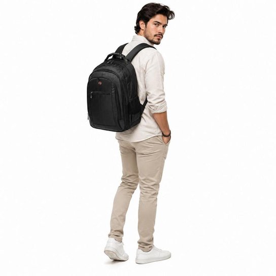 Mochila Masculina Executiva Cabo De Aço Notebook Resistente