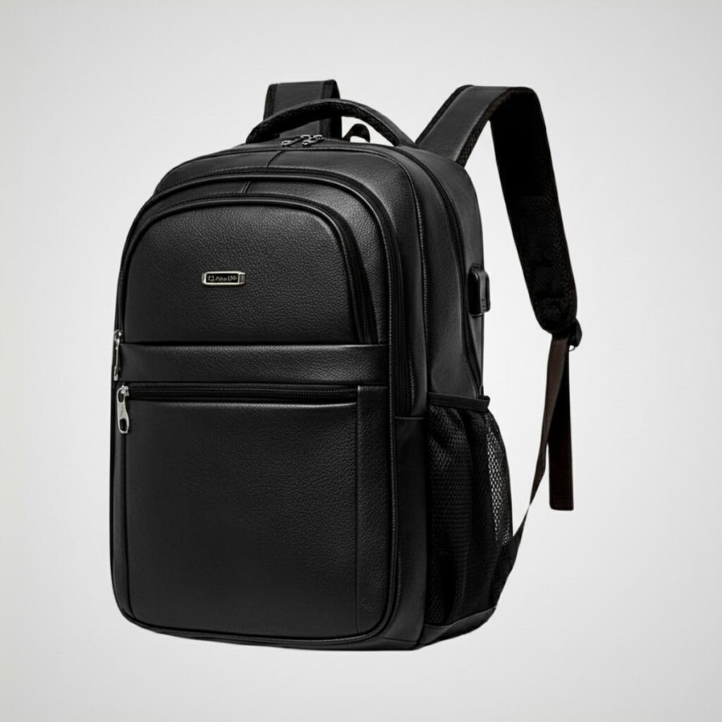 Mochila Masculina Executiva Couro 33L Resistente Para Trabalho Faculdade