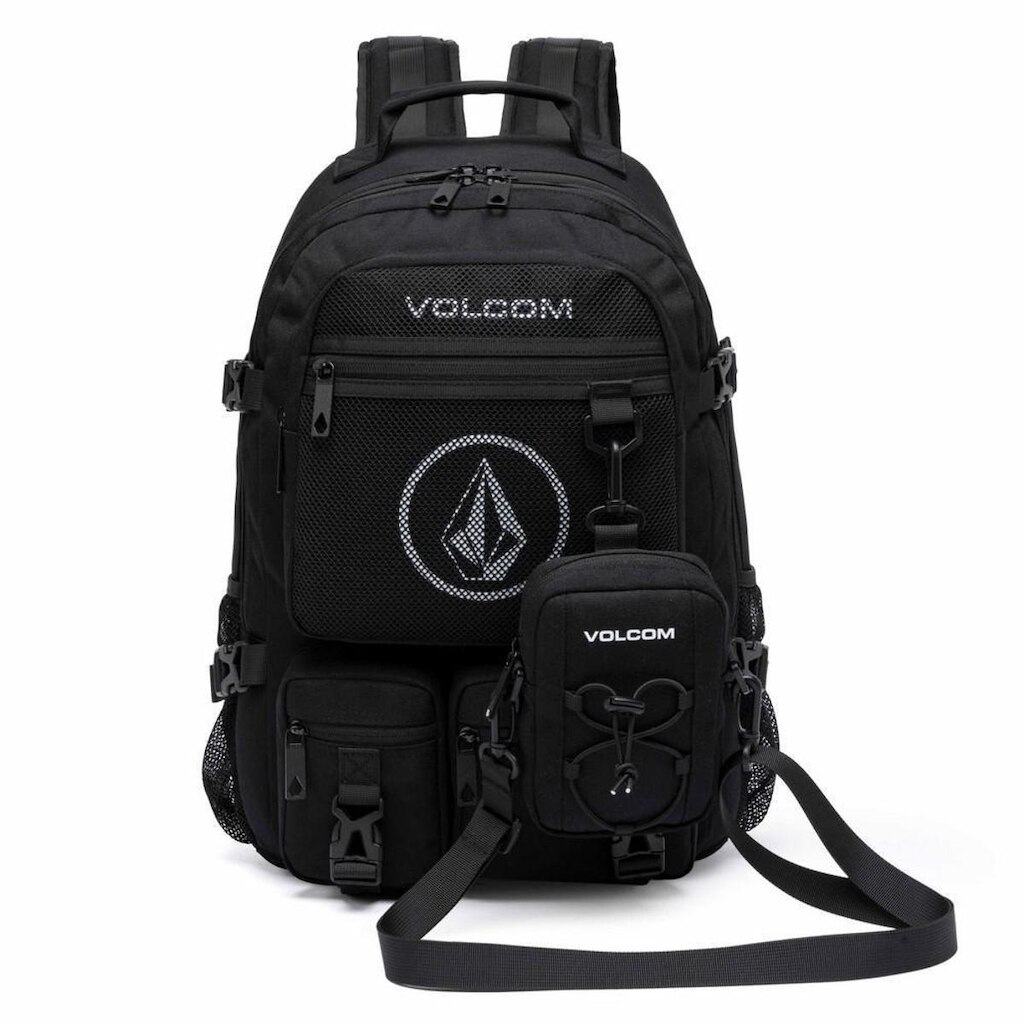 Mochila Masculina Tática Bolsa Impermeável Notebook Volcom Resistente 22 L ShoulderBag Porta moeda