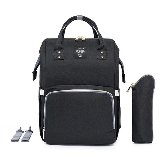 Mochila Maternidade Lequeen Bebê Menina Menino - Preto Menor preço em Mochila Maternidade Lequeen Bebê Menina Menino - Preto