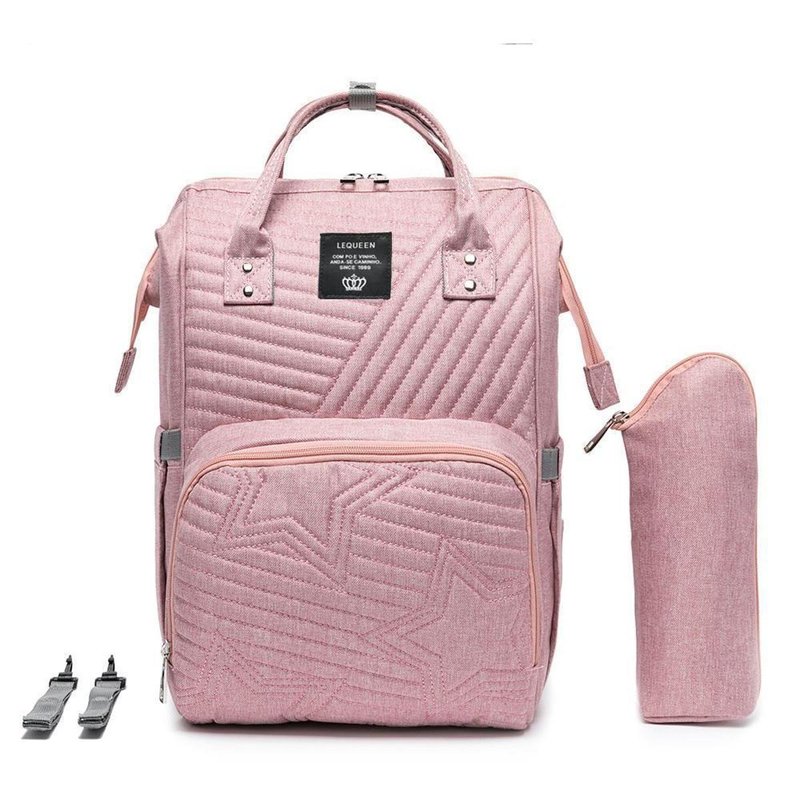 Mochila Maternidade Menina Star Lequeen Porta Garrafa em oferta na Shopee Mochila Maternidade Menina Star Lequeen Porta Garrafa