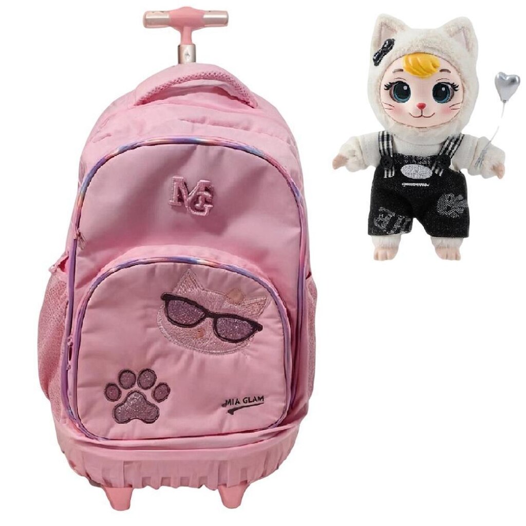 MOCHILA MIA GLAM RODINHA REF M26038 COM CHAVEIRO AURORA