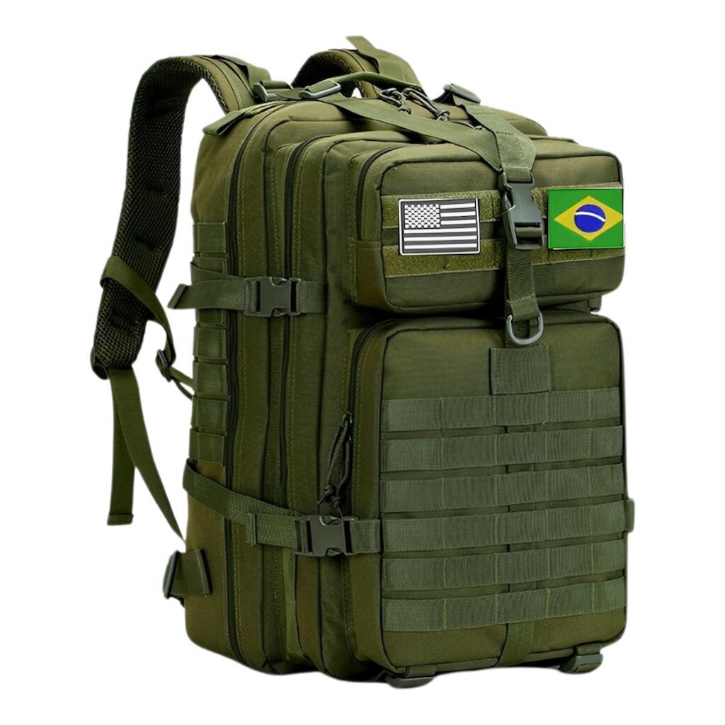 Mochila Militar Tática  50L Resistente Impermeável Para Trilhas e Caminhadas
