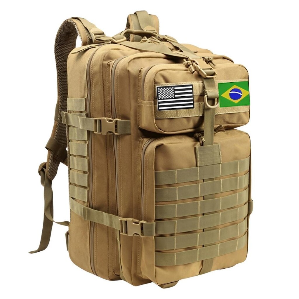 Mochila Militar Tática  50L Resistente Impermeável Para Trilhas e Caminhadas