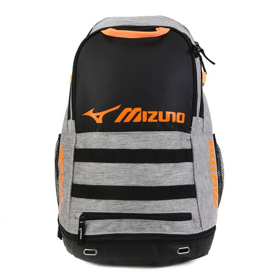 Mochila Mizuno Athletic Div - Cinza e Laranja Menor preço em Mochila Mizuno Athletic Div - Cinza e Laranja