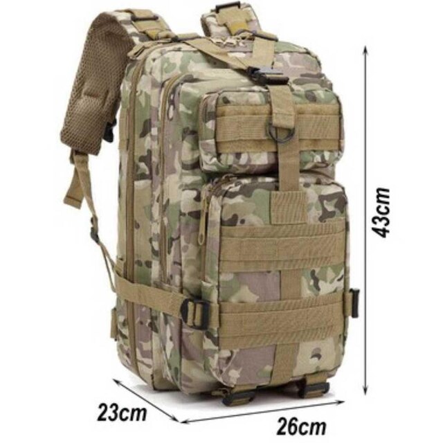 Mochila Multiuso Escolar Tática Cargueira 30 Litros Camping Pesca Verde Lorben GT929-H