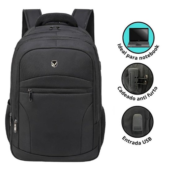 Mochila Notebook 16.5 Polegadas Resistente Água C/Cadeado