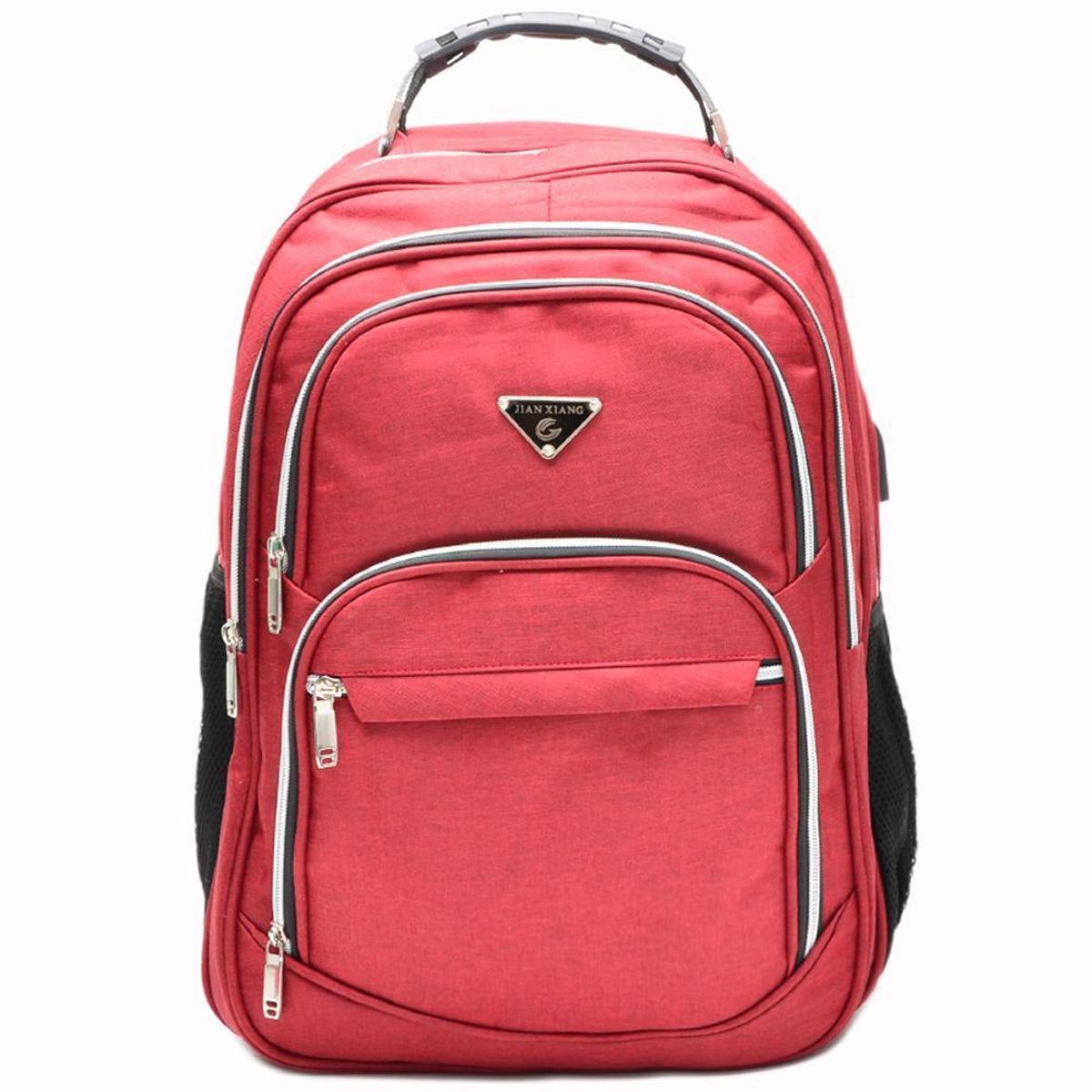 Mochila masculina de couro DUDU para PC para computador, laptop, notebook e  tablet iPad de até 16 \u0026quot;, suporte para carrinho e zíper anti-roubo –  Capodagli 1937