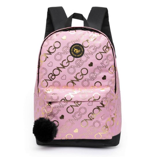 Mochila Onbongo Feminina Bolsa Escolar Original Reforçada 15 litros - Rosa Menor preço em Mochila Onbongo Feminina Bolsa Escolar Original Reforçada 15 litros - Rosa