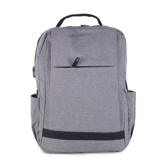 Mochila Para Notebook Executiva HT-8008 Tecido Impermeável Entrada USB Tecido Oxford - Cinza - Cinza Menor preço em Mochila Para Notebook Executiva HT-8008 Tecido Impermeável Entrada USB Tecido Oxford - Cinza - Cinza
