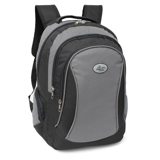 Mochila para Notebook LS Bolsas C/ divisão frontal 3 bolsos - Preto
