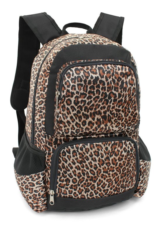 Mochila para Notebook LS MN3092 com compartimento estofado para notebook, 4 bolsos - Onça