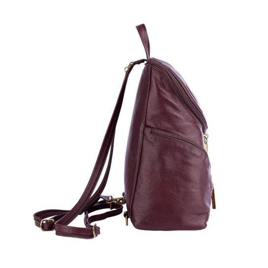 Mochila pequena de couro Cecília