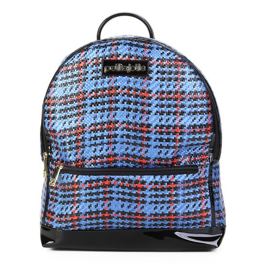 Mochila Petite Jolie Xadrez Palha Alço Bag Chess Feminina - Azul e Preto é ruim? Mochila Petite Jolie Xadrez Palha Alço Bag Chess Feminina - Azul e Preto é boa?