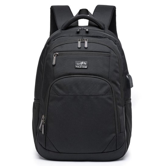 Mochila Polo One Executiva Notebook Masculina Grande Espaçosa Reforçada - Preto Menor preço em Mochila Polo One Executiva Notebook Masculina Grande Espaçosa Reforçada - Preto