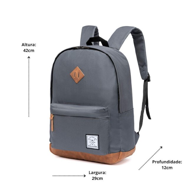 Mochila Polo One Resistente Faculdade Trabalho Escola 14 Litros