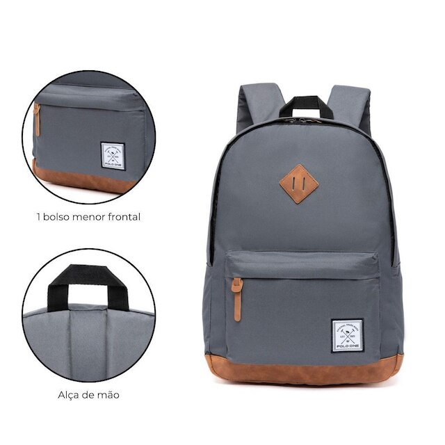 Mochila Polo One Resistente Faculdade Trabalho Escola 14 Litros