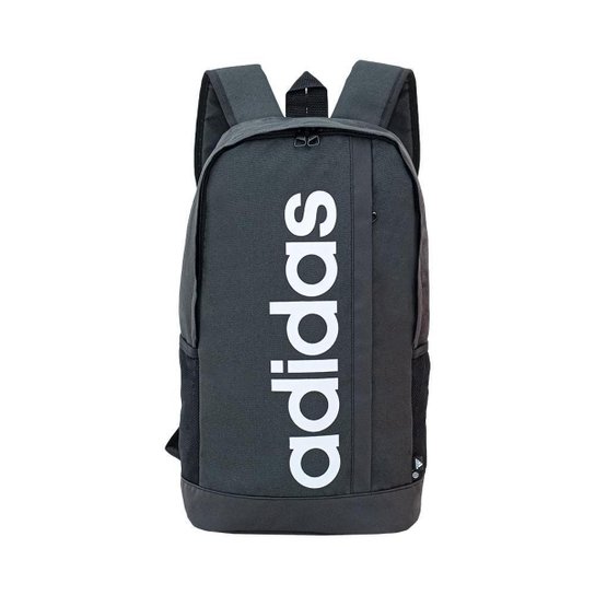 Mochila Preto e Branco Bolsos Laterais Telados | Adidas - Preto Menor preço em Mochila Preto e Branco Bolsos Laterais Telados | Adidas - Preto