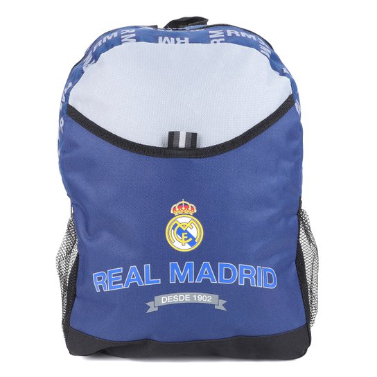 Mochila Real Madrid 14 L - Azul+Cinza Menor preço em Mochila Real Madrid 14 L - Azul+Cinza