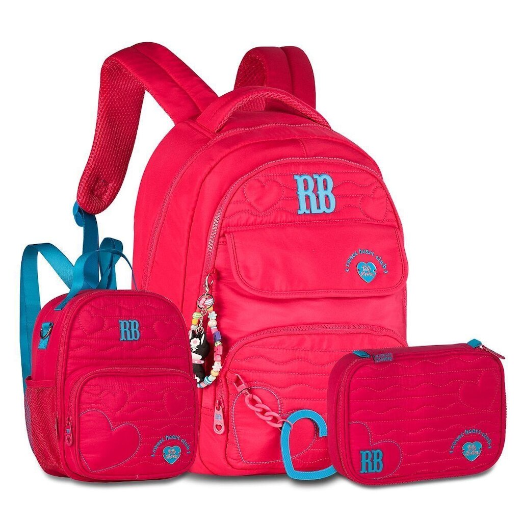 Mochila Rebecca Bonbon Kit com Lancheira Térmica e Estojo Box
