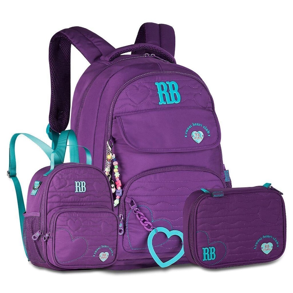 Mochila Rebecca Bonbon Kit com Lancheira Térmica e Estojo Box