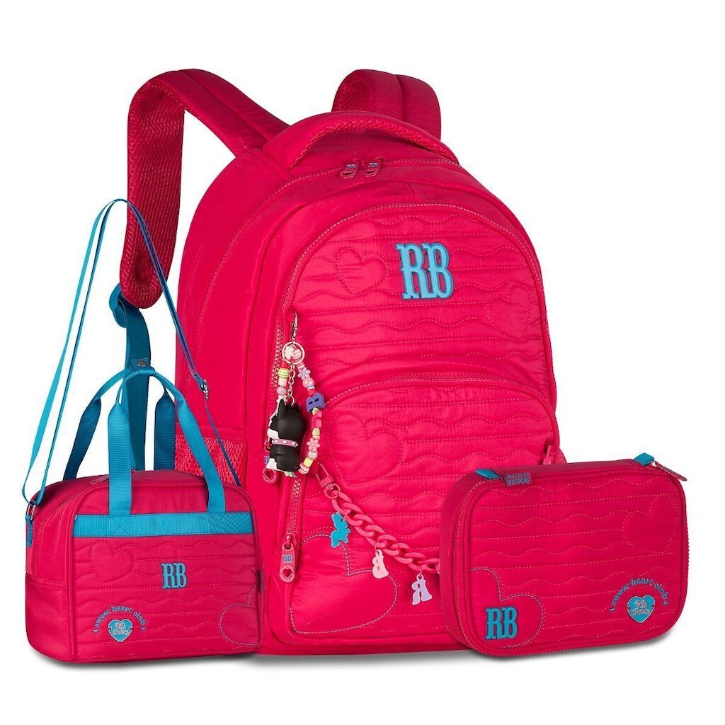 Mochila Rebecca Bonbon Kit com Lancheira Térmica e Estojo
