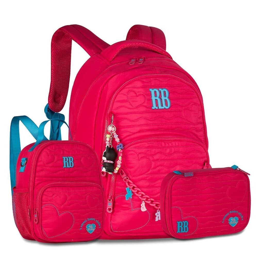 Mochila Rebecca Bonbon Kit completo com Lancheira e Estojo