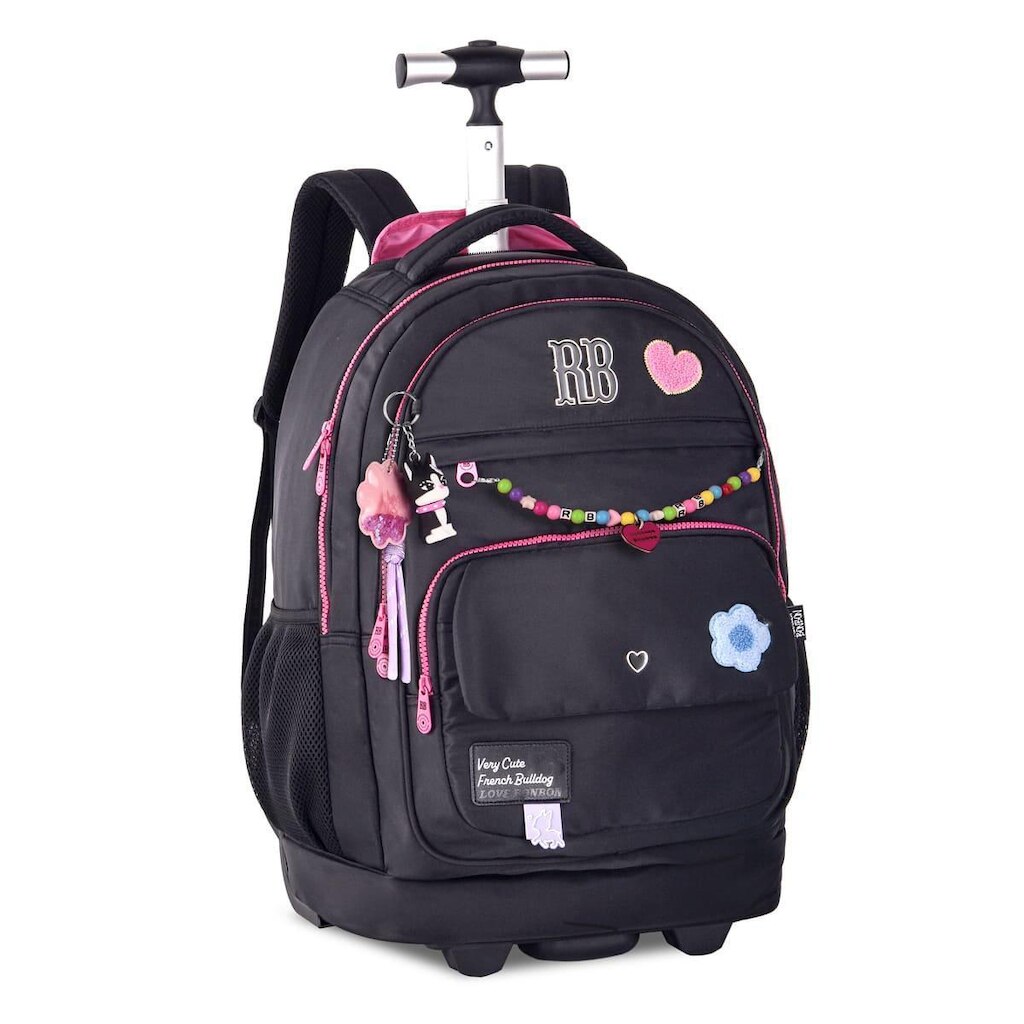 Mochila Rebecca Bonbon Preta Premium com Miçangas Bolsa Feminina