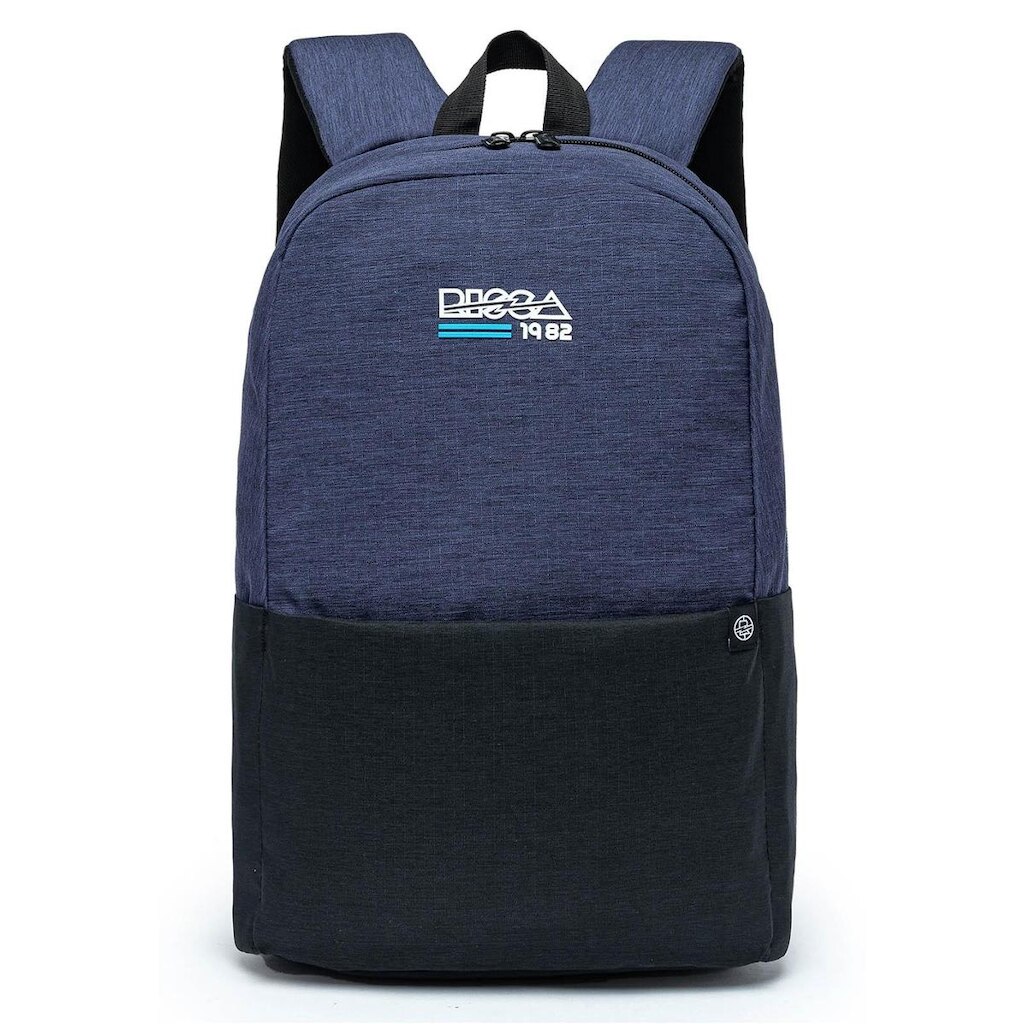 Mochila Risca Flap I Moderna Espaçosa Azul e Preto Estilo Casual